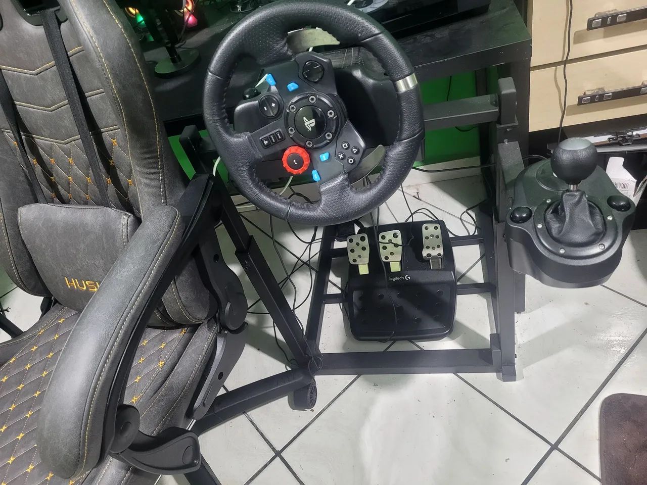 Volante g29 com suporte e marcha - Foto 3
