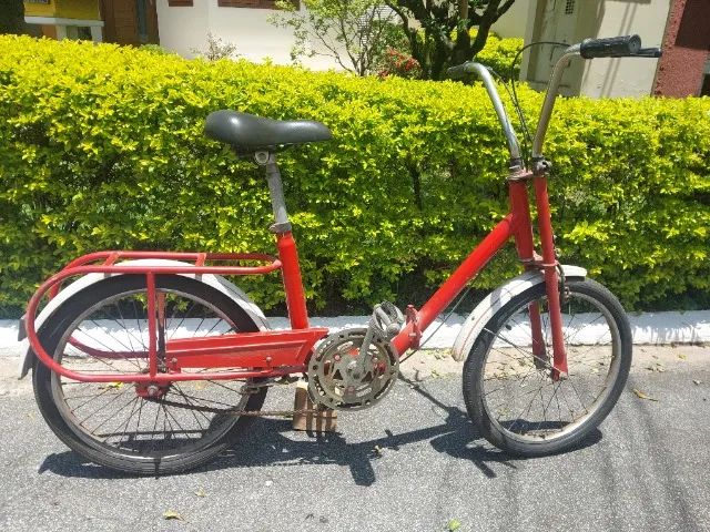 Bicicleta Caloi Berlineta Dobrável Anos 70 Original Aro 20