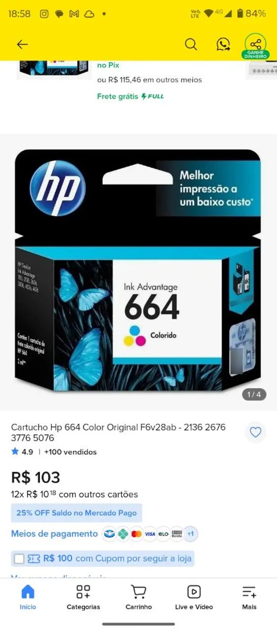 Impressora multifuncional HP 3776 Ink advantage  - Foto 4