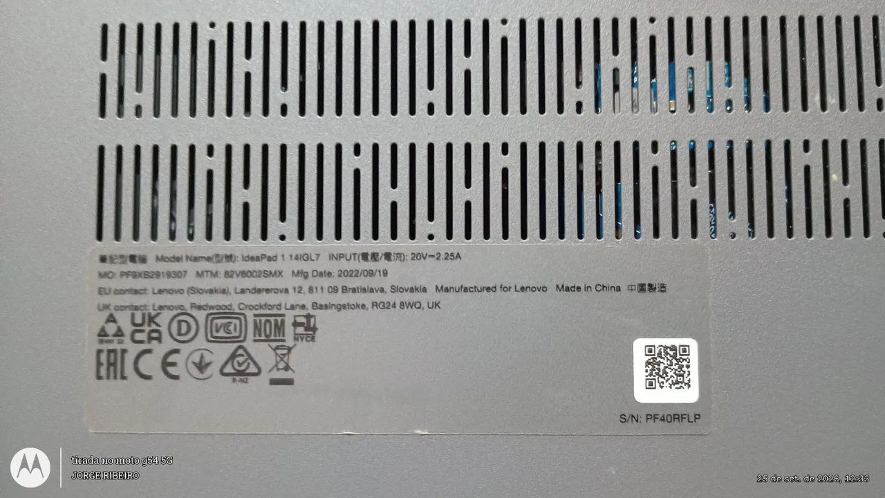 NOTEBOOK LENOVO IDEAPAD 1i A VENDA - Foto 2