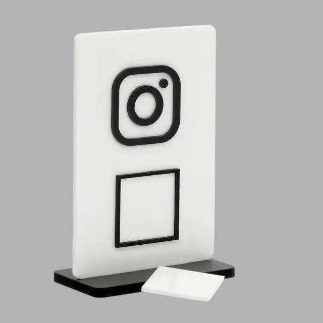 Placa Acrílica QR Code Instagram Personalizada - Foto 2