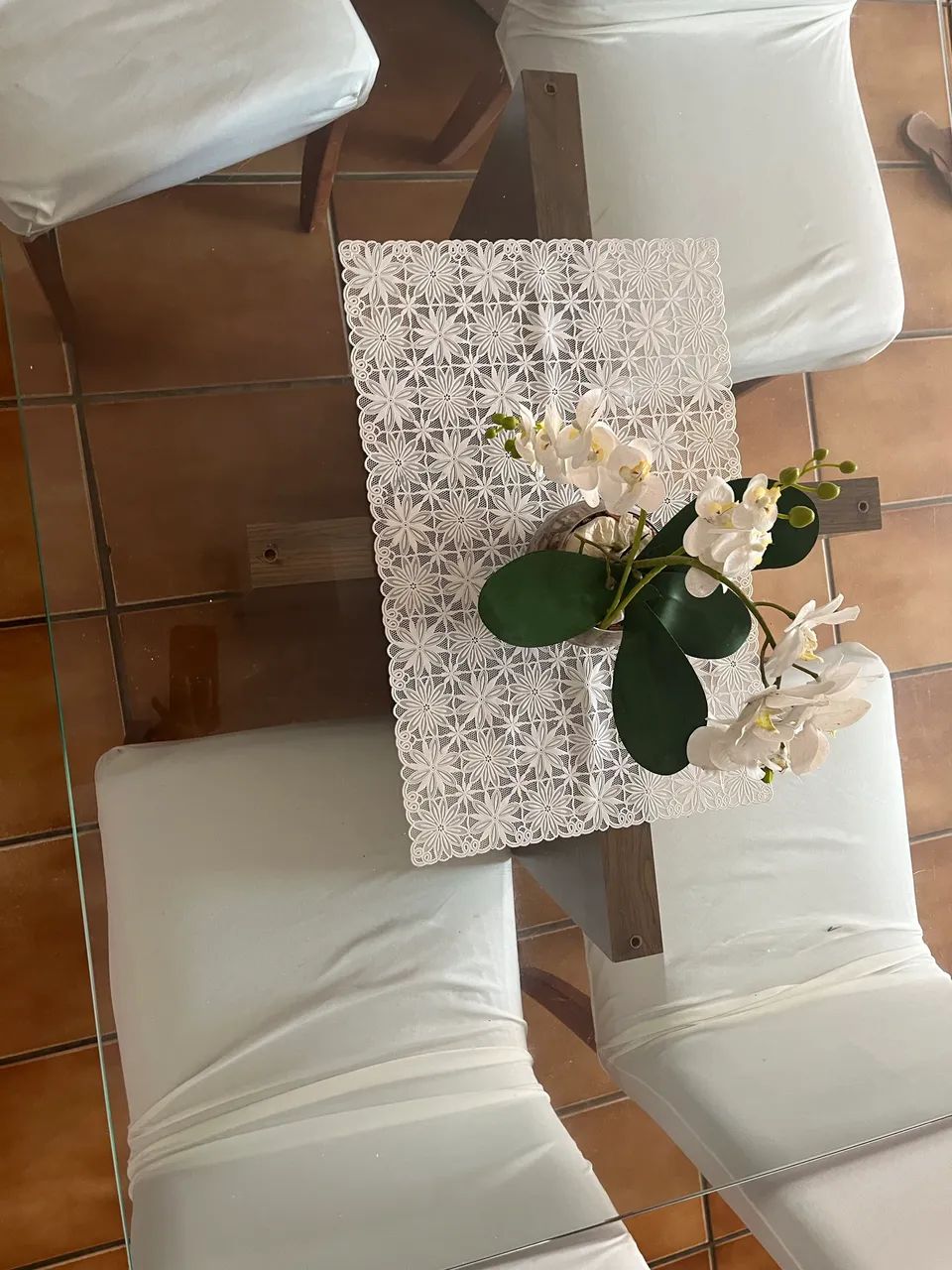Mesa de vidro  1,20 com  4 cadeiras  - Foto 5