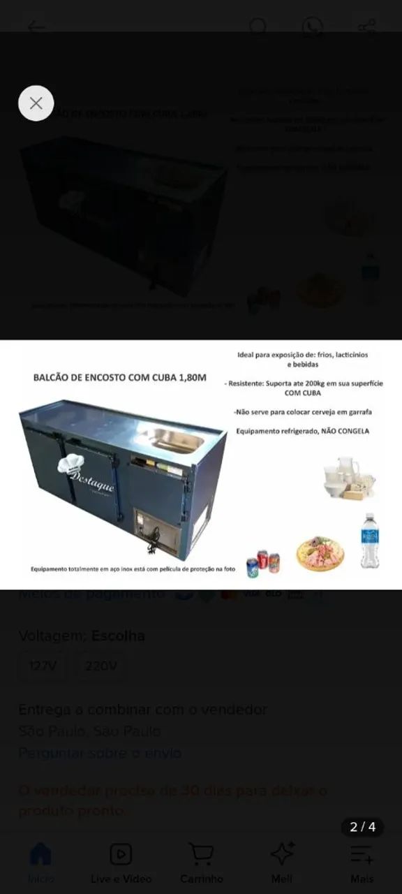 Freezer balcão com cuba de pia (220v). - Foto 2