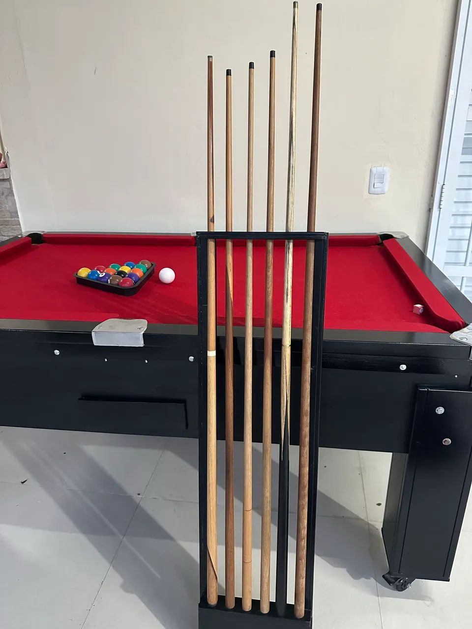 Mesa de Sinuca Profissional Preta Completa (Pouco Uso) - Foto 2