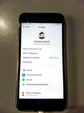 IPhone 7 Plus Preto Matte, Unico dono, 128gb, com NF, com caixa - Foto 2