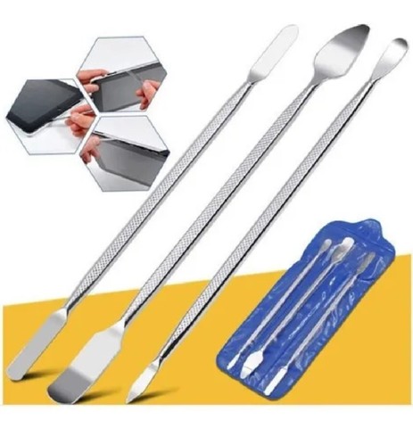 Kit Ferramenta Chave Profissional + 3 Espátulas de Aço para Abrir Celular Notebook - Foto 2