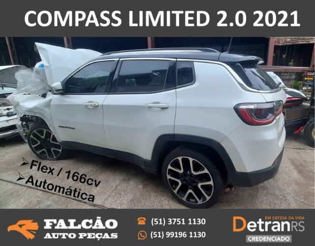 Jeep Compass limited F H 2020/2021 sucata em peças 