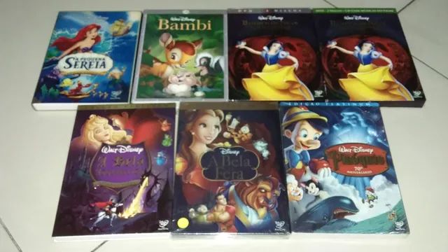 DVD Desenho Walt Disney 7 Títulos e Luva Original