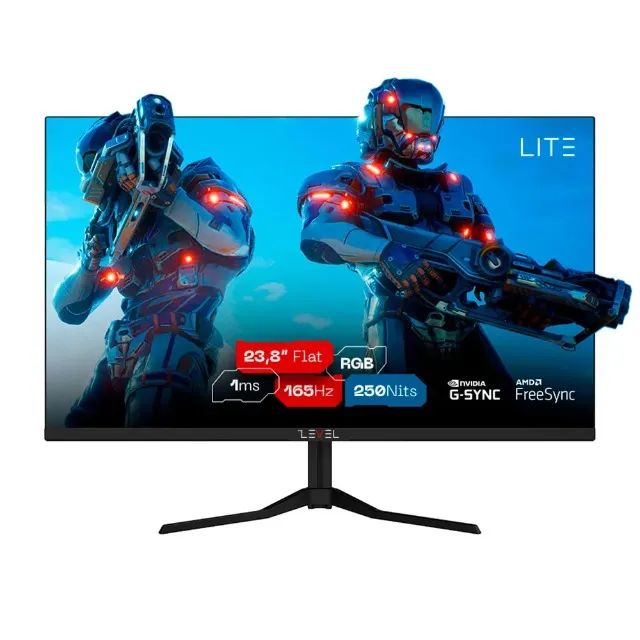 Monitor Gamer Level Lite, 6X Sem juros no cartão, 23.8 polegadas, Full-HD-IPS, ELED, 180Hz - Foto 2