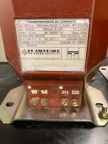 Transformador De Corrente Tc 15 Kv 250/5+5 A - Foto 3