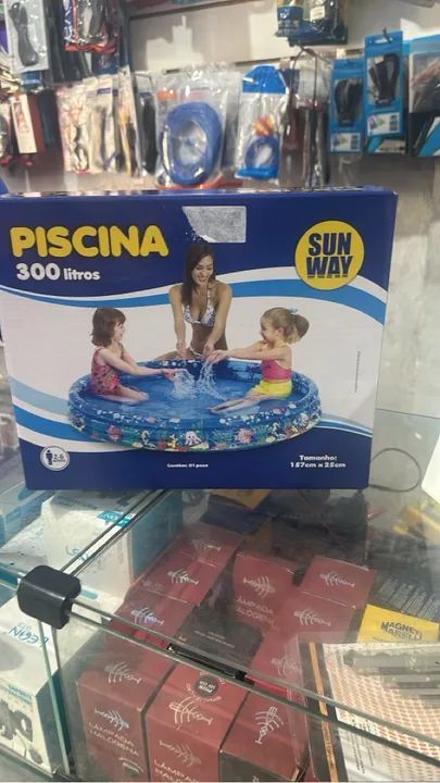 Piscina de 300 litros na caixa 