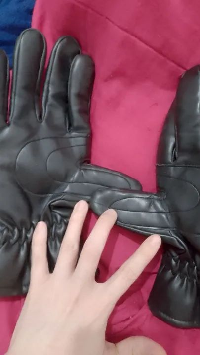 Luva tipo couro antiga motoqueiro - Foto 5