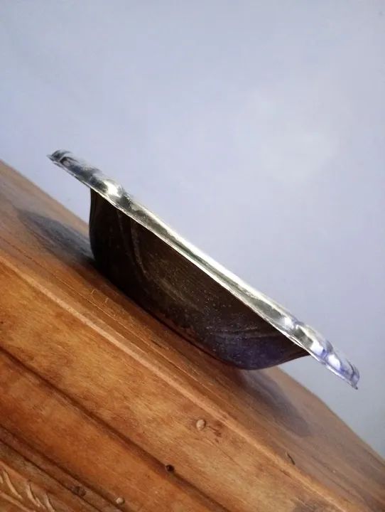 Antiga Fruteira / Centro de Mesa Espessurado a Prata - Foto 4