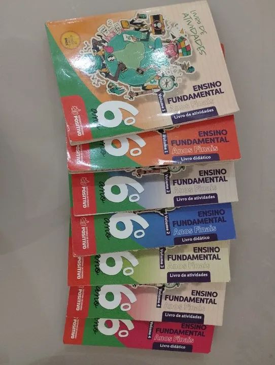 Coleção Livros Positivo Fundamental 6 ano - 1 ao 4 volumes