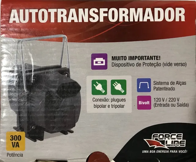 Autotransformador FORCE LINE 300 VA (110 p/ 220 ou 220 p/ 110 V)