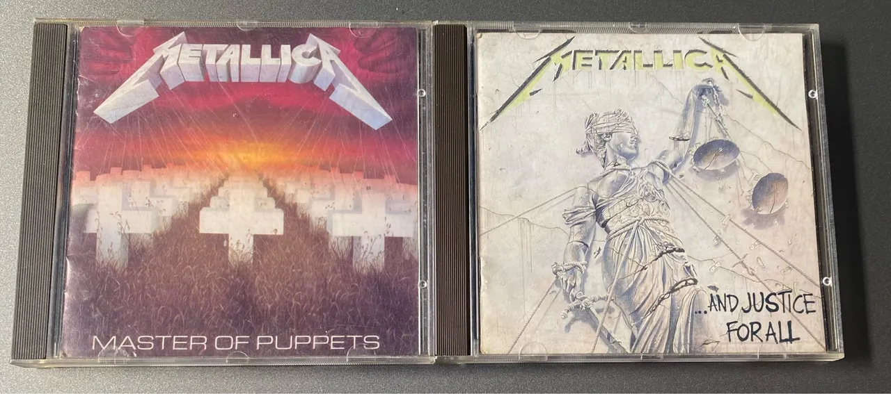 CD METALLICA MASTER OF PUPPETS AND JUSTICE FOR ALL importados USA