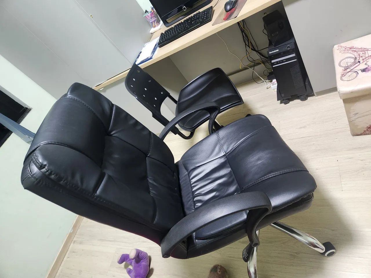 Cadeira de Escritório Giratória com Rodas - Foto 3