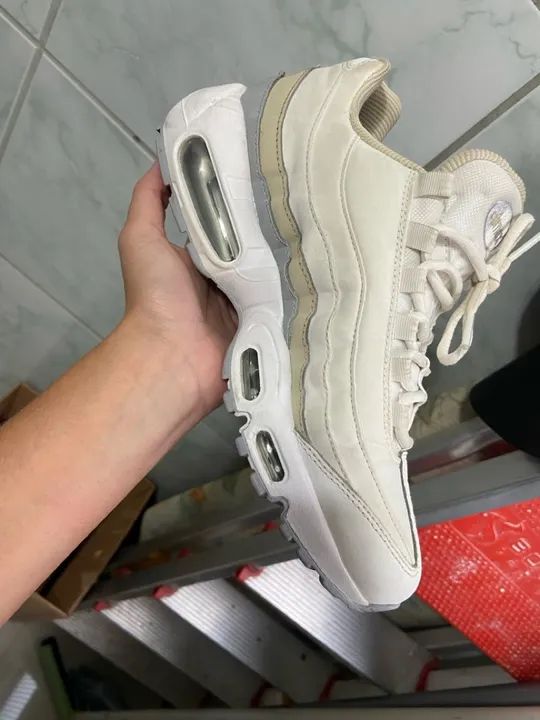 Air Max 95 white bege  - Foto 5