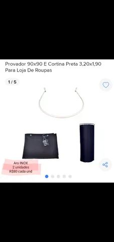 Apenas 1 cortina preta, para provador