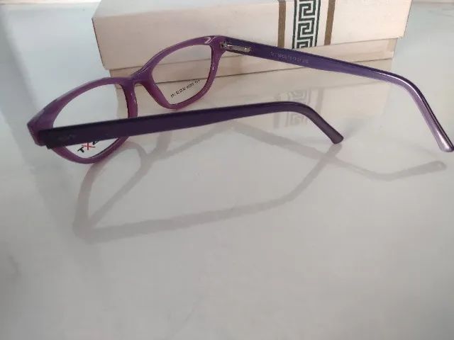óculos (armação) acetato roxo e lilás  - Foto 4