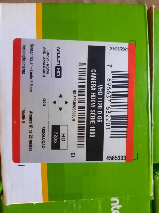 "5"Câmeras Intelbras VHD 1120 D G6 Dome HD 720p Sensor 1/2.8" Lente 2.8mm.Zerada.Promoção - Foto 6