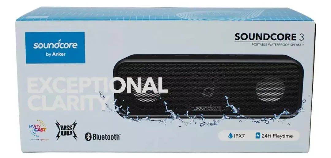 Caixa de som Soundcore 3 Anker+Case transp 