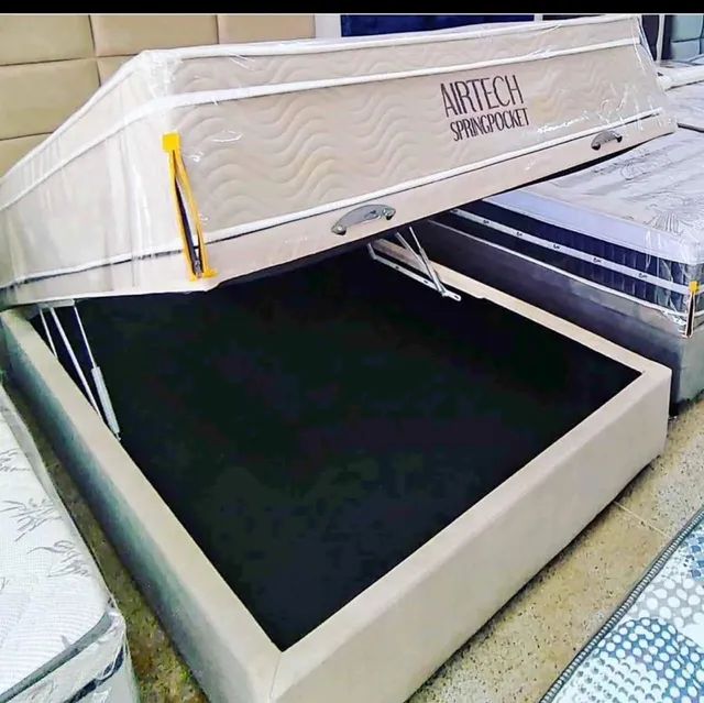 Cama baú box com colchão de 25cm novo ortobom 