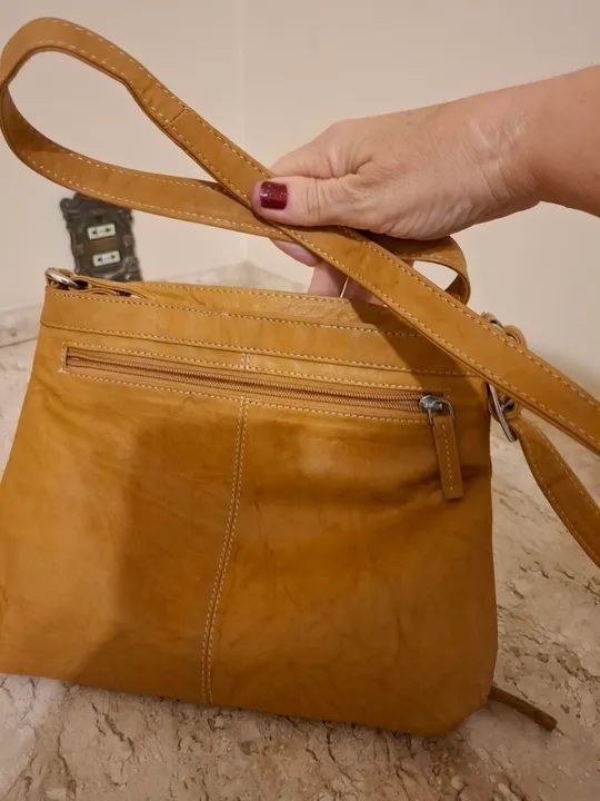 Bolsa couro legítimo EUA - Foto 2