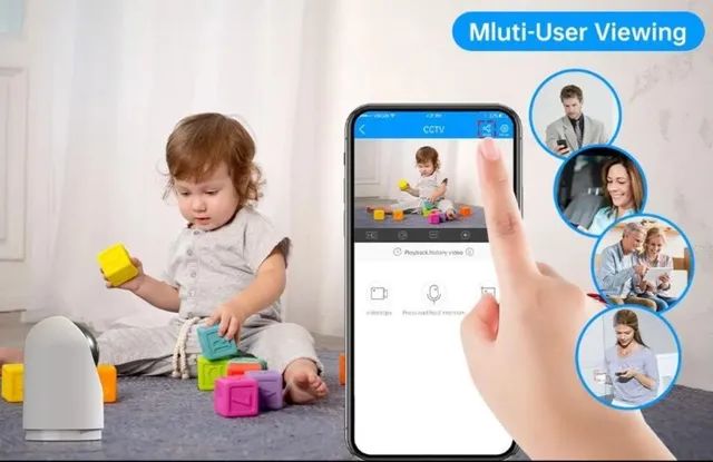 Câmera De Segurança Interna Wifi 5g Visão Noturna Jooan - Foto 5