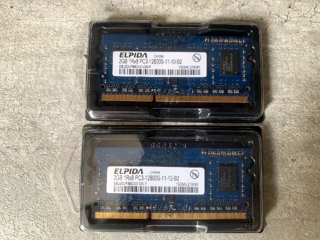 KIT 2 Peças Memória Notebook Elpida 4gb  Azul