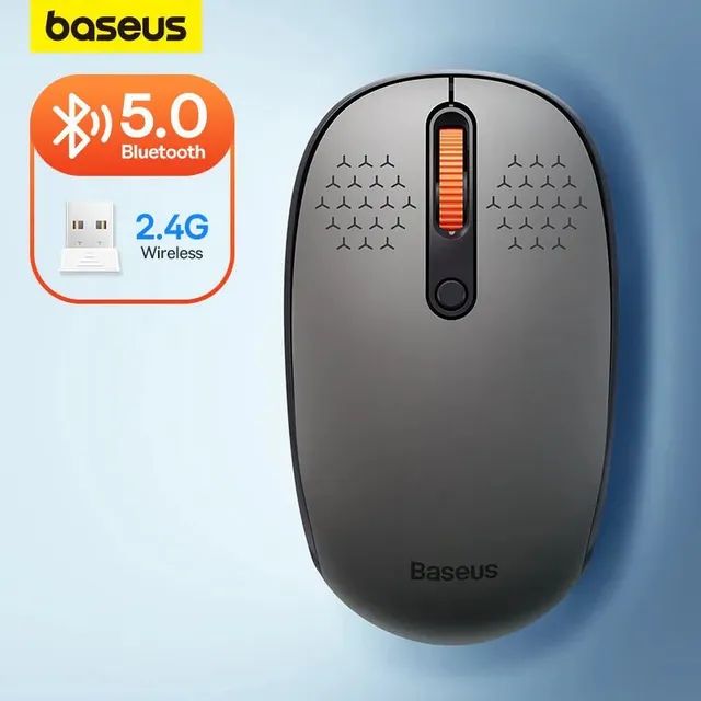 Mouse sem fio original Baseus 2.4G + Bluetooth 