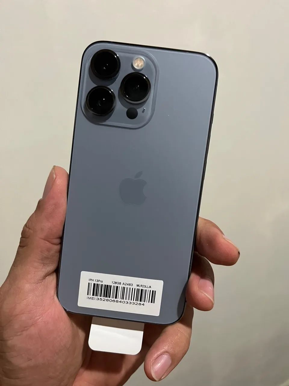 A 100% iPhone 13 pro 128 GB SIMフリー　本体 Apple iPhone 13 Pro (128 GB) - Prata (Novo com caixa aberta