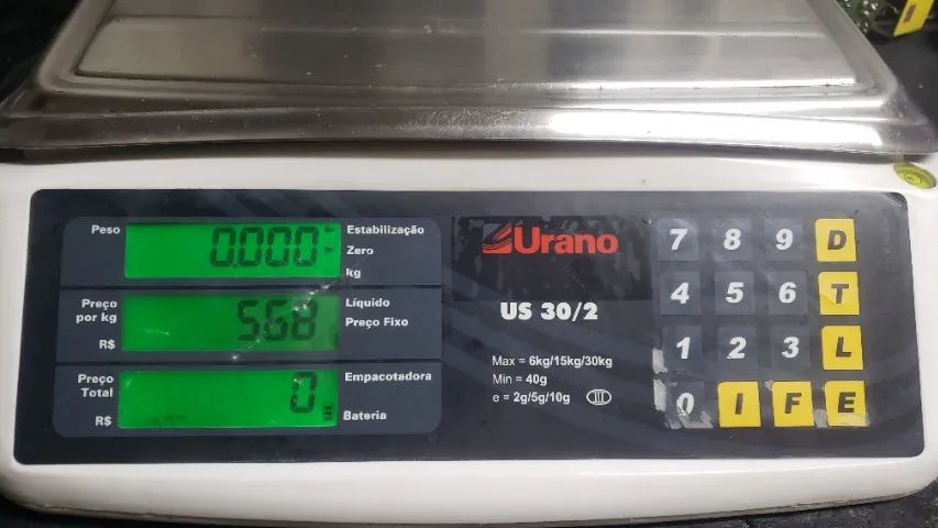 Balança Profissional Urano 30kg Us 30/2 P/ Comércio C/ Fonte