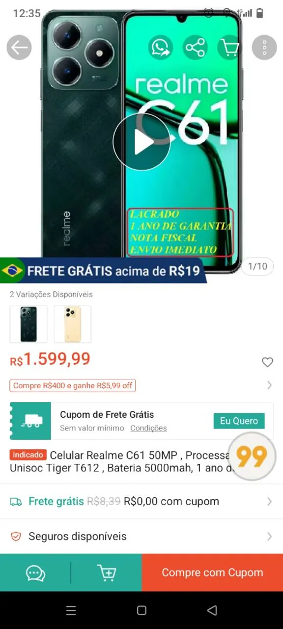 Realme C61 vendo