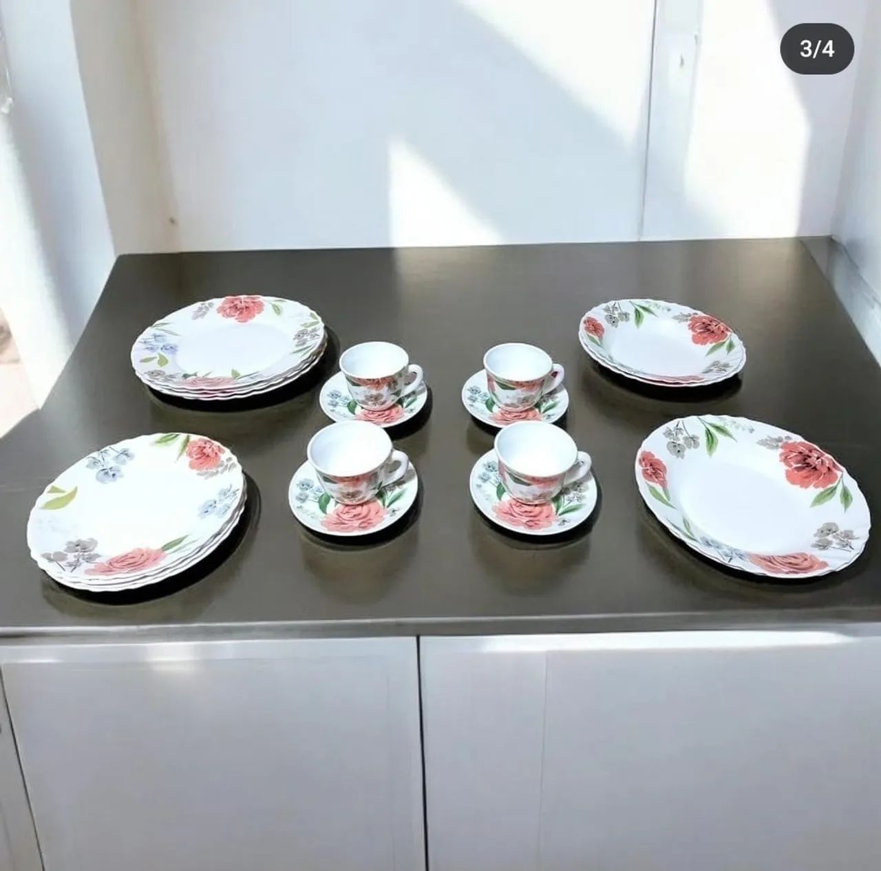 Jogo de Jantar em Porcelanato de 20 peças R$224,99 - Foto 4