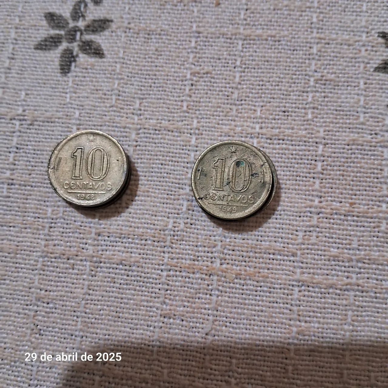 Moedas antigas de cruzeiros de 10 centavos ,de 1942 a 1955 - Foto 4