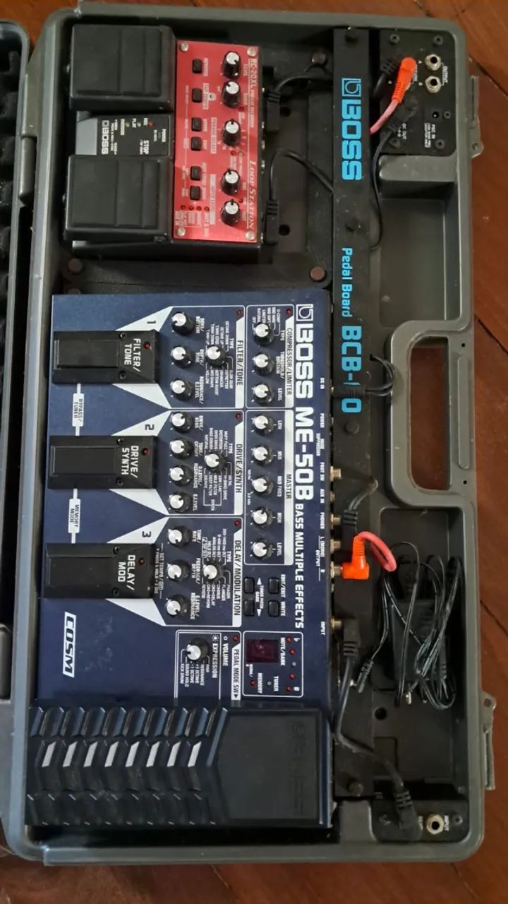 Pedal de efeito Boss RC Loop Station RC-20 vermelho - Instrumentos