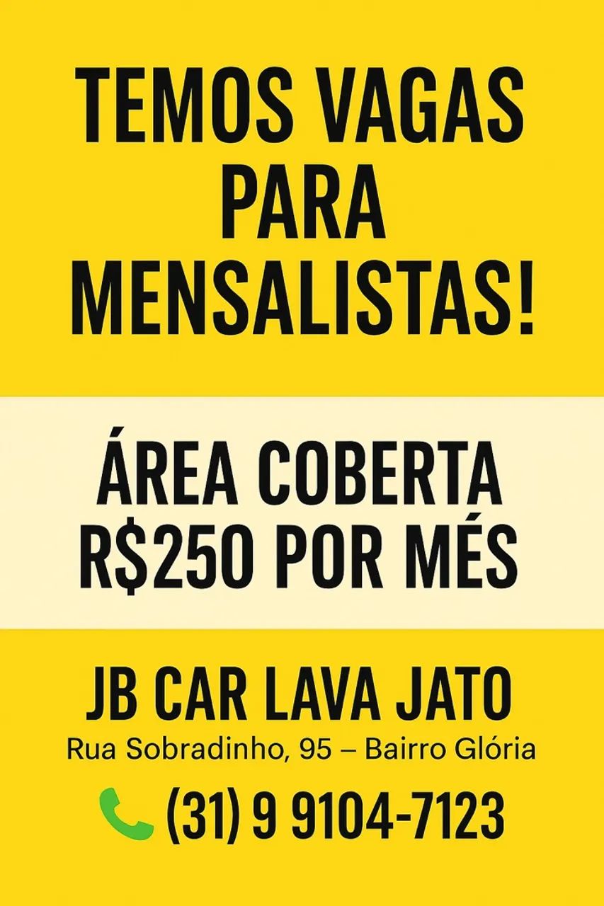 Vaga de estacionamento para mensalista no Gloria 