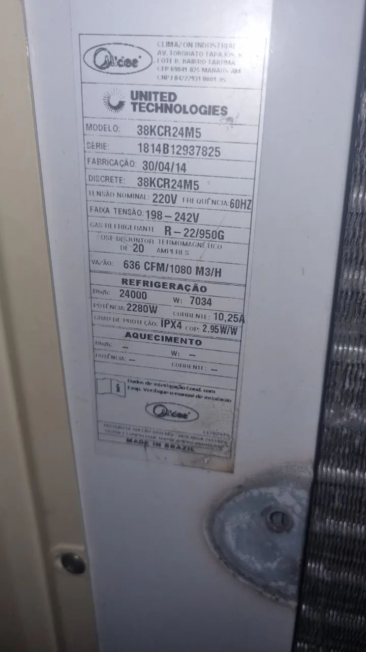 Ar condicionado Split Midea 24.000 BTUs