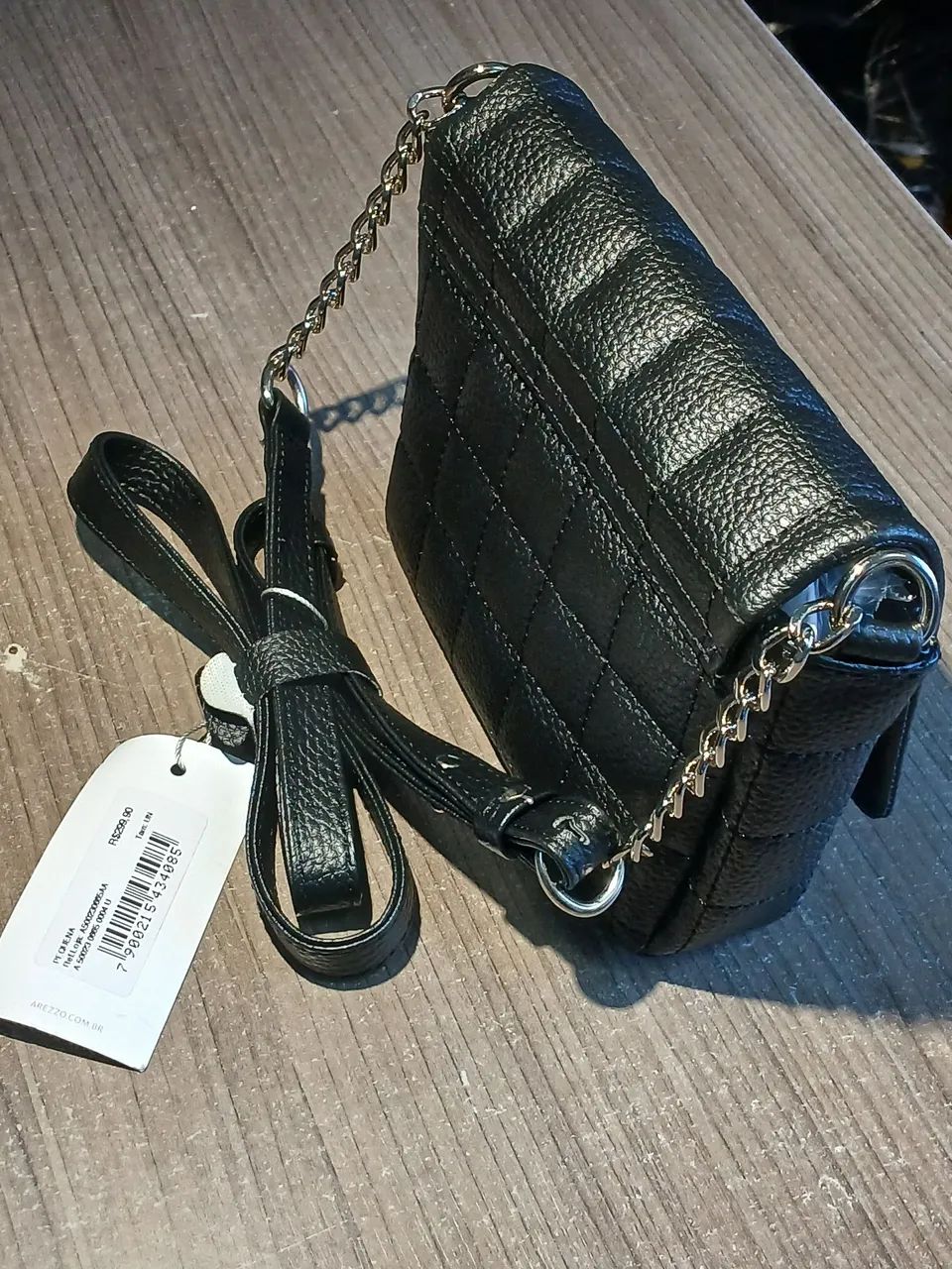 Bolsa Preta Arezzo Tiracolo - Foto 5