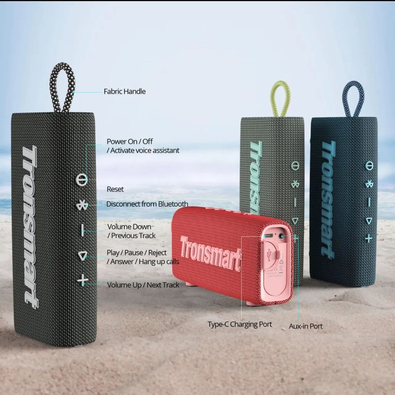 Caixa De Som Portátil TRONSMART TRIP - 10w - Ipx7 - Bluetooth 5.3 - Foto 4