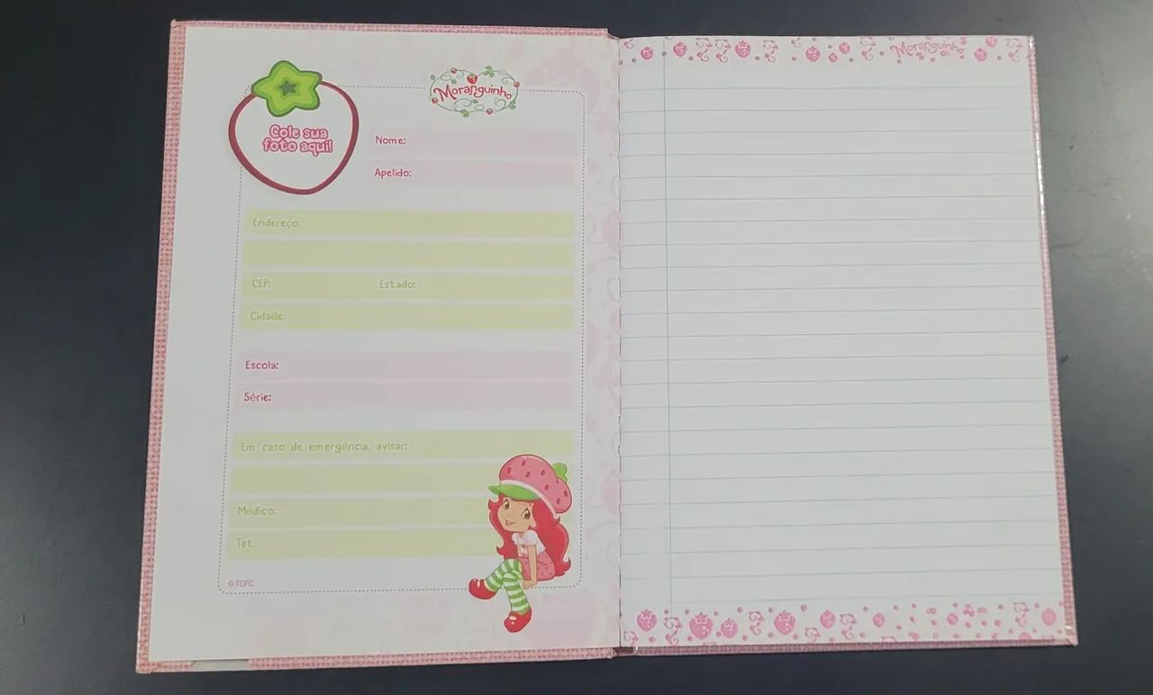 Caderno Moranguinho Vintage 96 folhas  - Foto 2