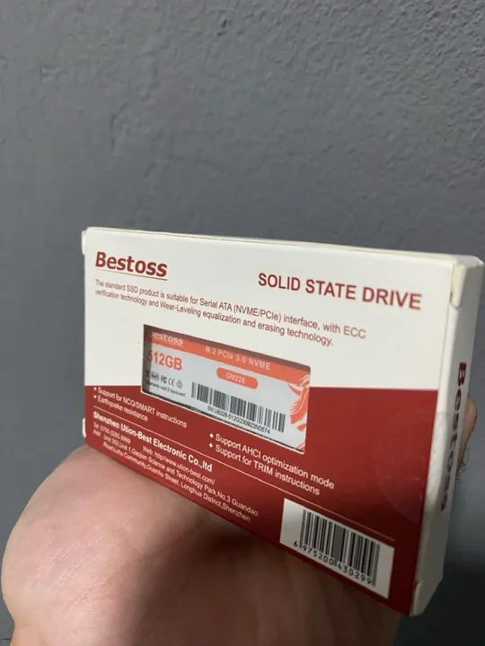 SSD NVMe M2  512GB Bestoss - Novo + Garantia