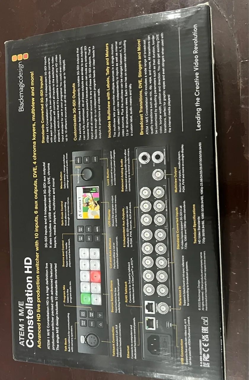 Switcher Blackmagic ATEM 1 M/E Constellation HD (NOVA)  - Foto 4