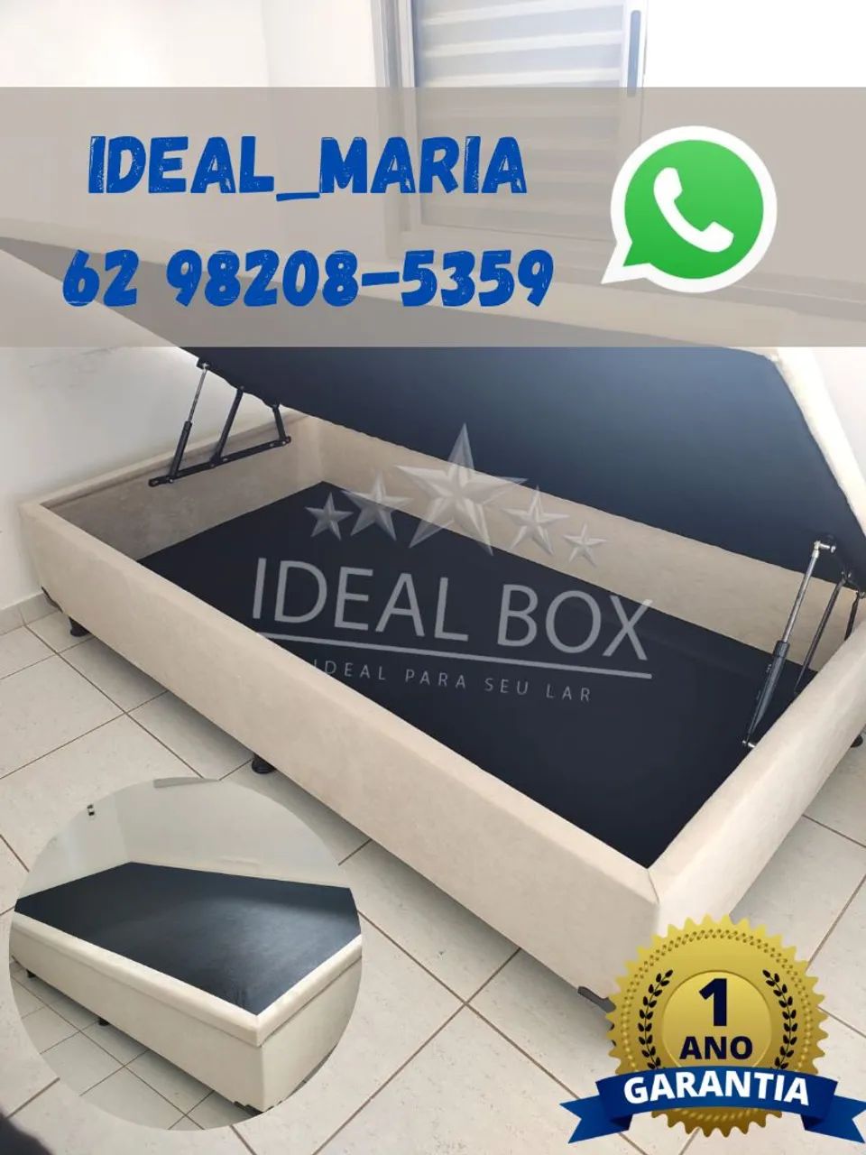 BOX BAÚ SOLTEIRO 88*188 SUPER REFORÇADO 