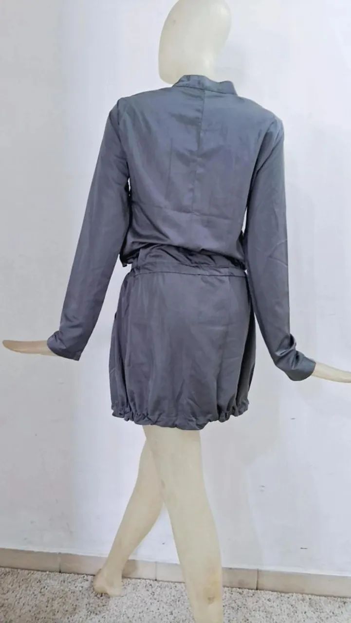 Vestido Parka Trimix tam 40 moda Boho - Foto 3