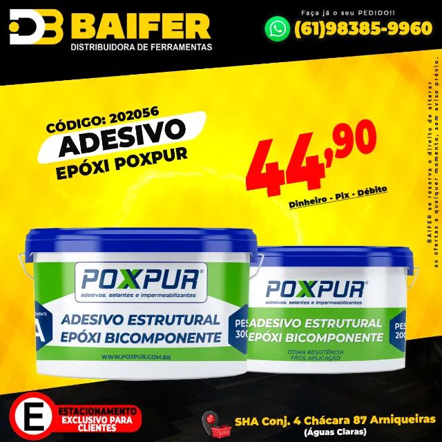 Adesivo Epóxi Poxpur