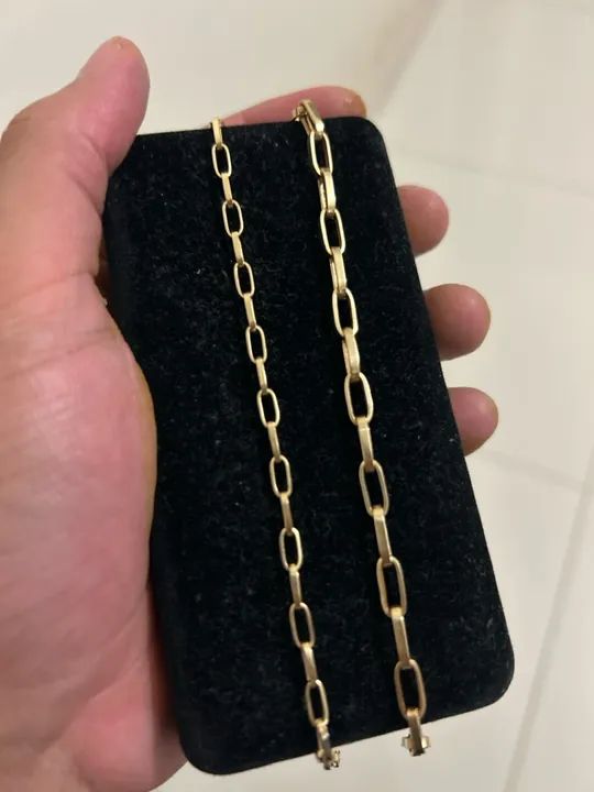 Pulseira 20g maciço tijolinho ouro 18k - Foto 2