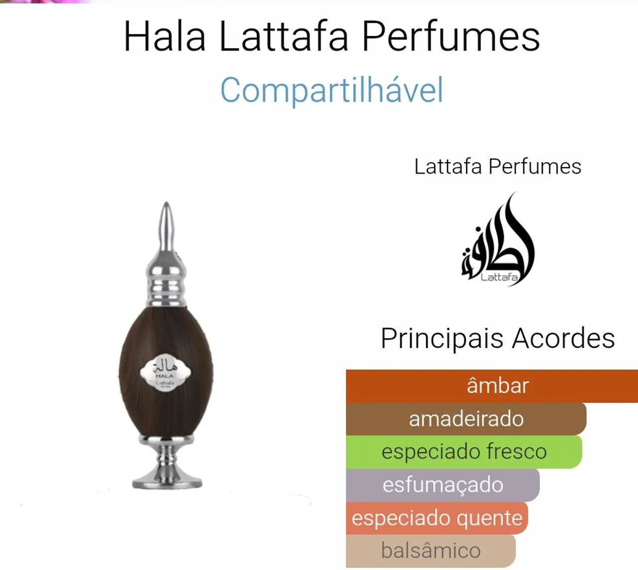 Perfume Hala Lattfa-  Luxo e sofisticação - Foto 2
