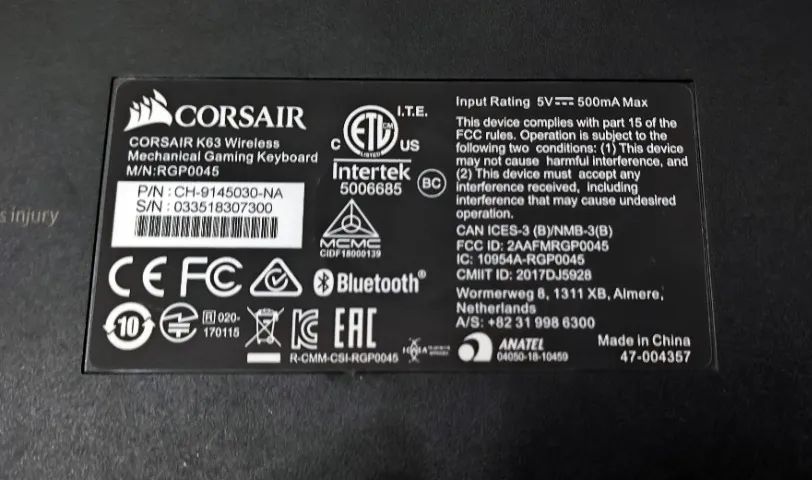 Teclado Mecânico Corsair K63 Wireless - Foto 4